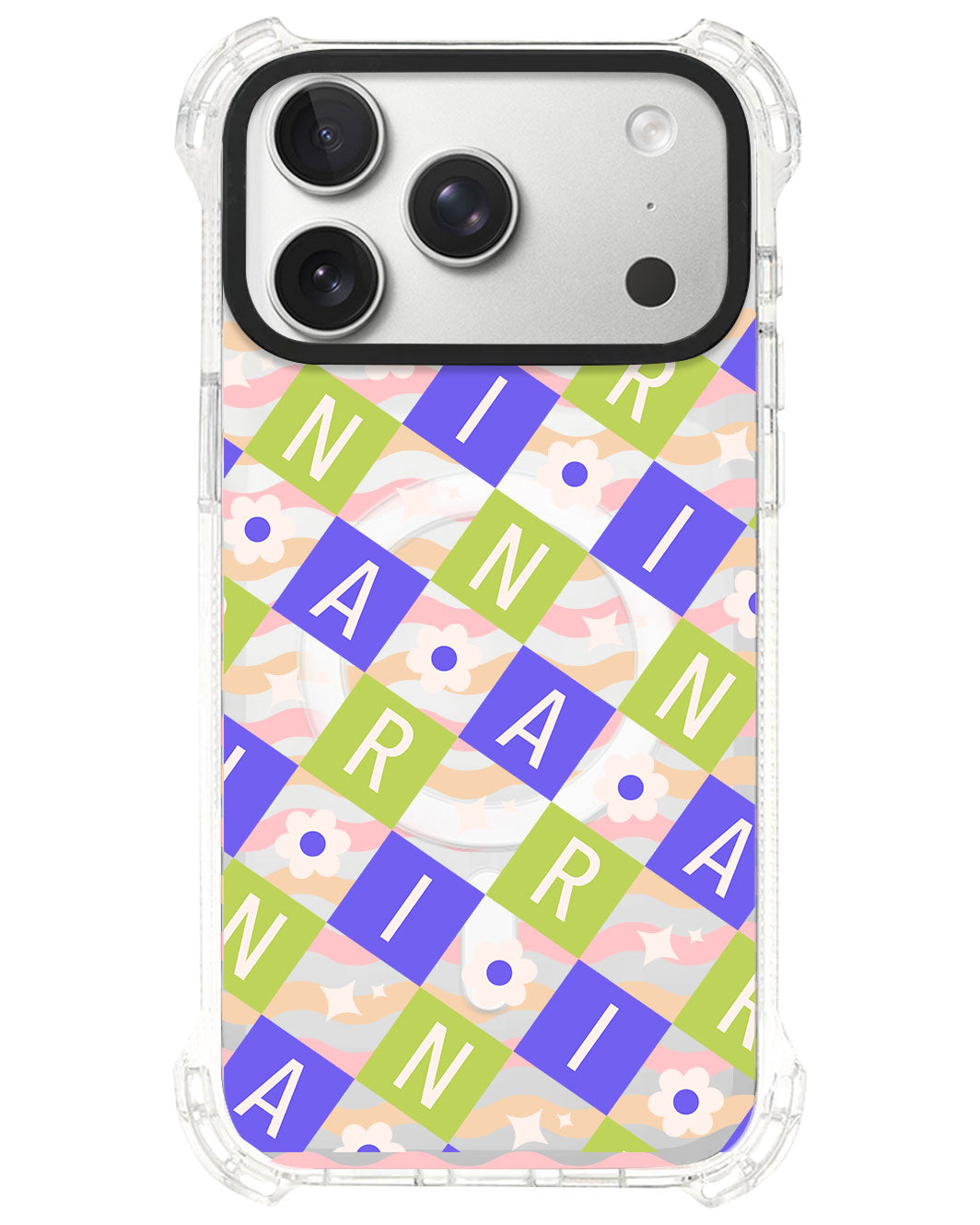 iPhone Ultimate Model-S⁴ - CUSTOM MONOGRAM 3.0 Flower Grid 5.0