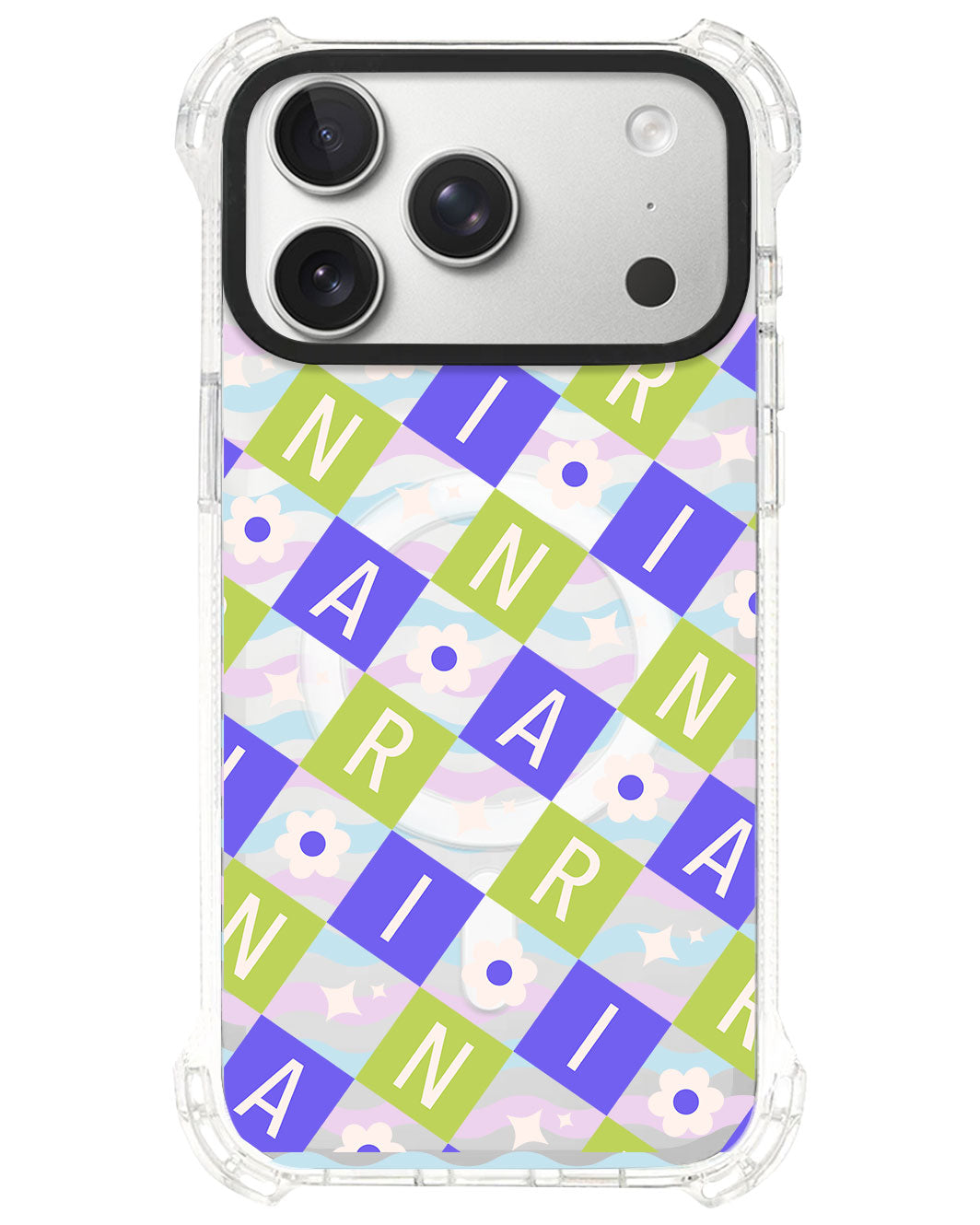 iPhone Ultimate Model-S⁴ - CUSTOM MONOGRAM 3.0 Flower Grid 5.0