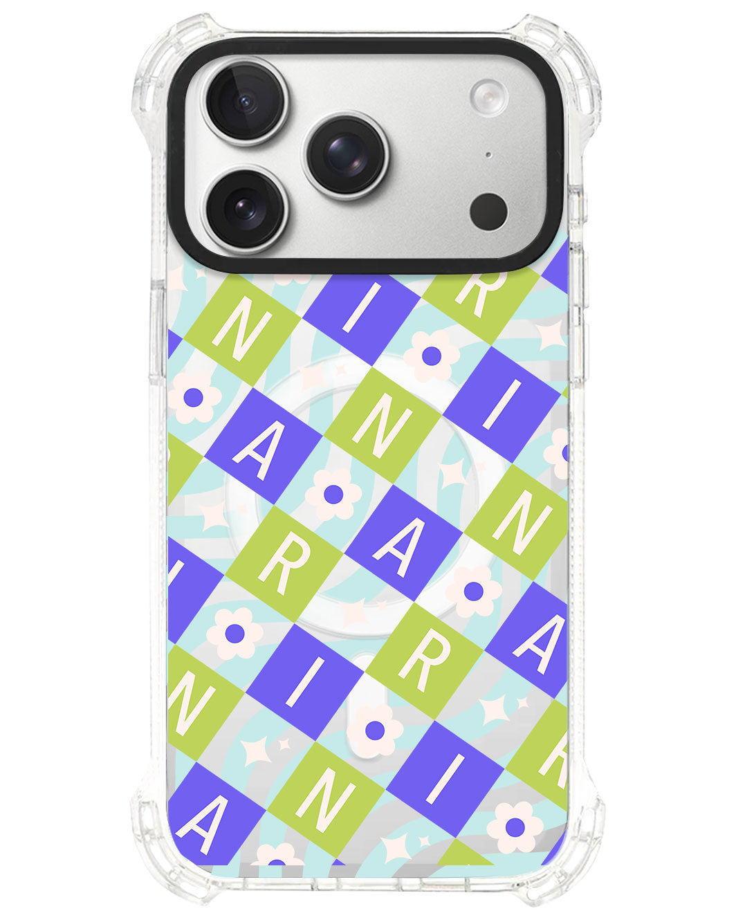 iPhone Ultimate Model-S⁴ - CUSTOM MONOGRAM 3.0 Flower Grid 5.0