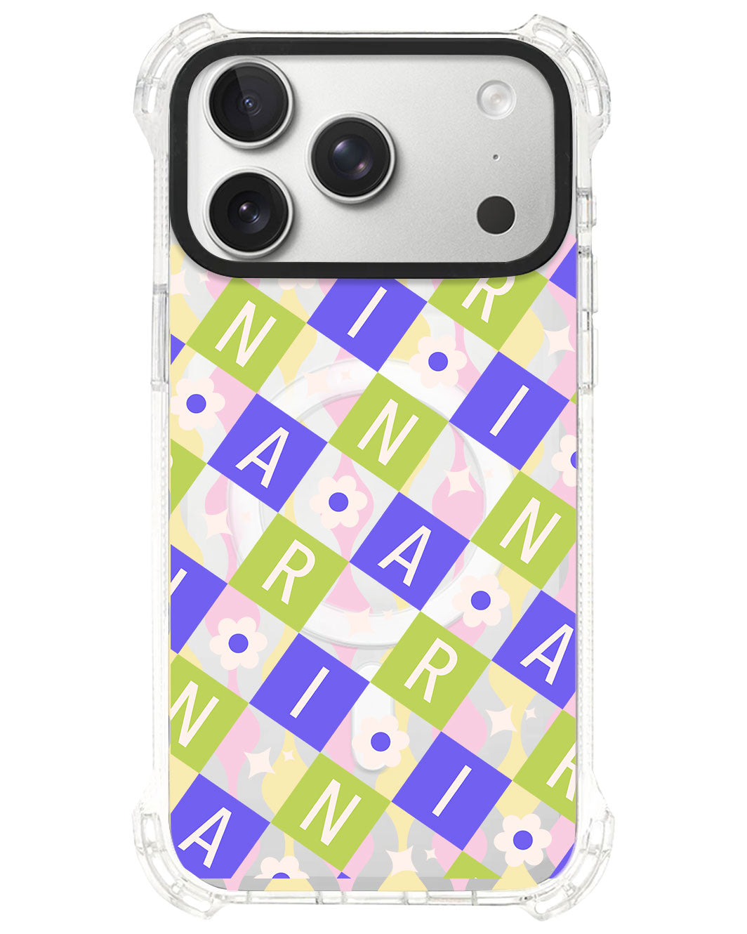 iPhone Ultimate Model-S⁴ - CUSTOM MONOGRAM 3.0 Flower Grid 5.0