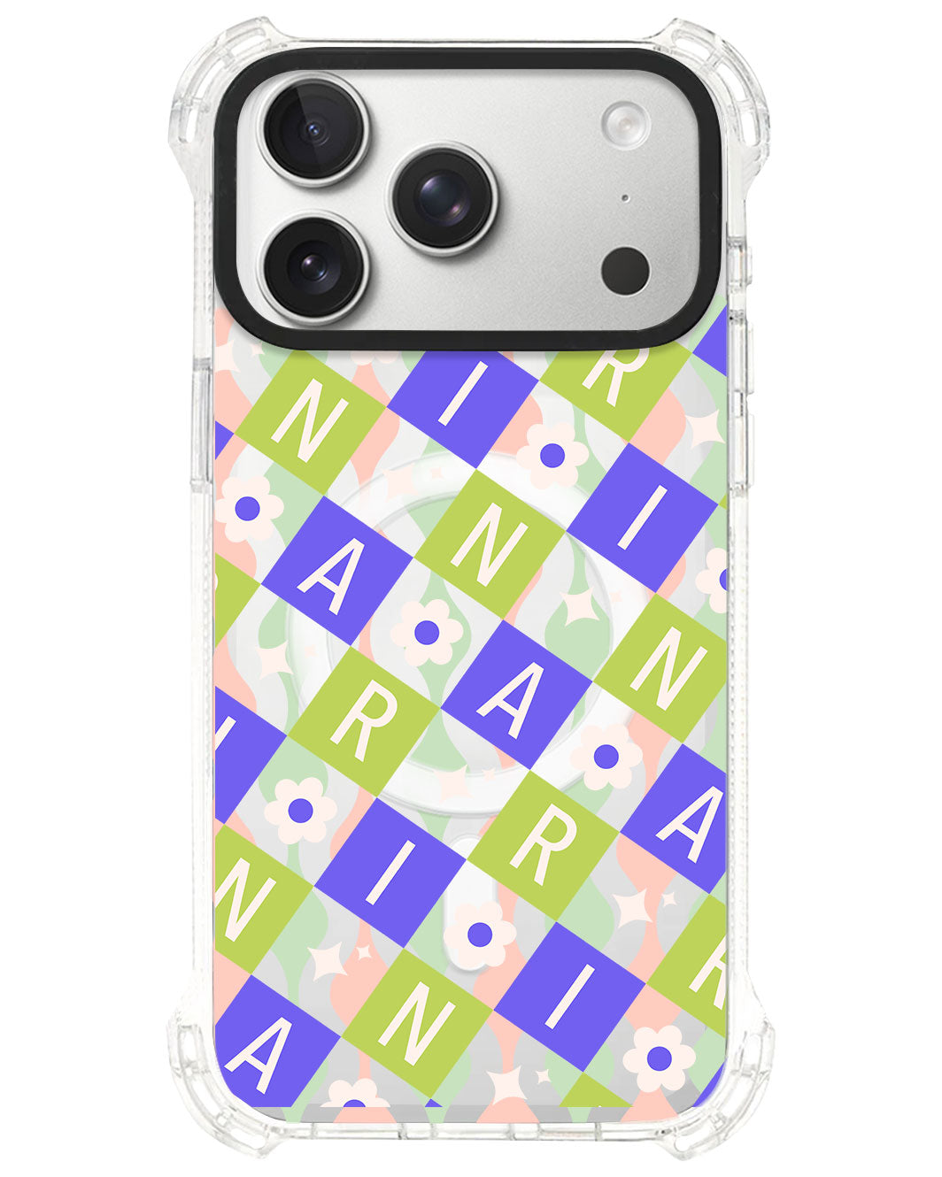 iPhone Ultimate Model-S⁴ - CUSTOM MONOGRAM 3.0 Flower Grid 5.0