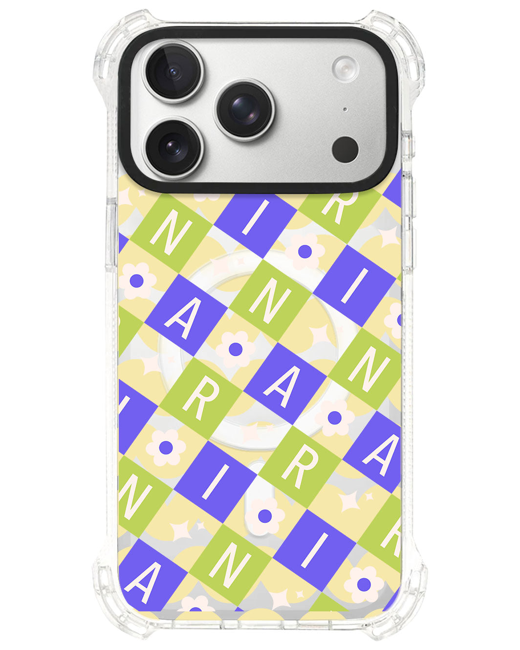 iPhone Ultimate Model-S⁴ - CUSTOM MONOGRAM 3.0 Flower Grid 5.0