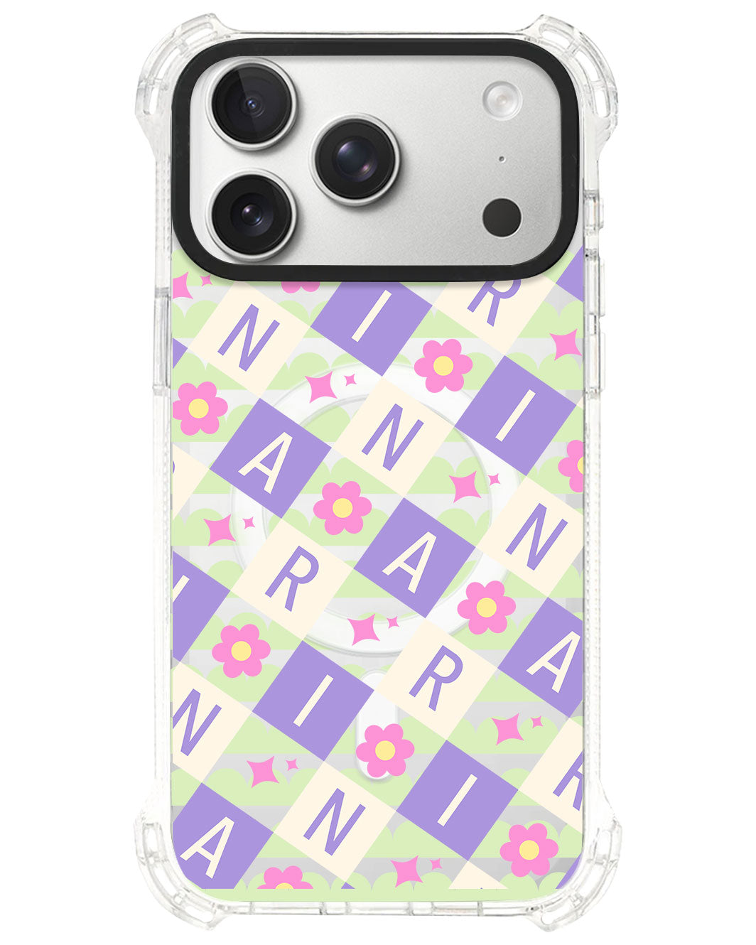 iPhone Ultimate Model-S⁴ - CUSTOM MONOGRAM 3.0 Flower Grid 3.0