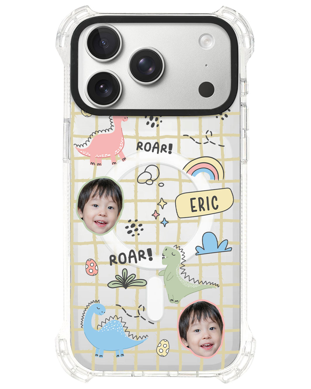 iPhone Rearguard UltimateS⁴ - Face Grid Dino