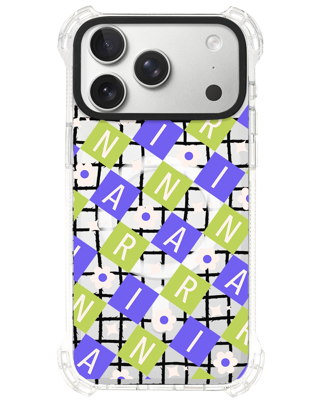 iPhone Rearguard UltimateS⁴ - CUSTOM MONOGRAM 3.0 Flower Grid 5.0