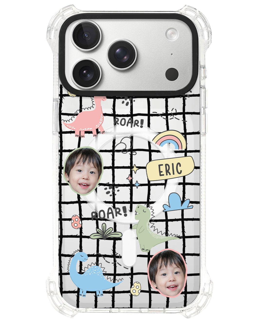 iPhone Rearguard UltimateS⁴ - Face Grid Dino