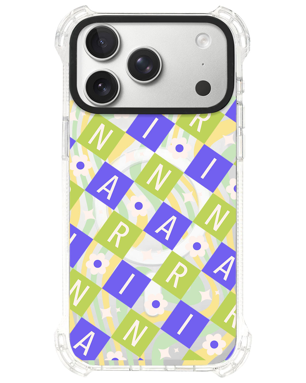 iPhone Ultimate Model-S⁴ - CUSTOM MONOGRAM 3.0 Flower Grid 5.0