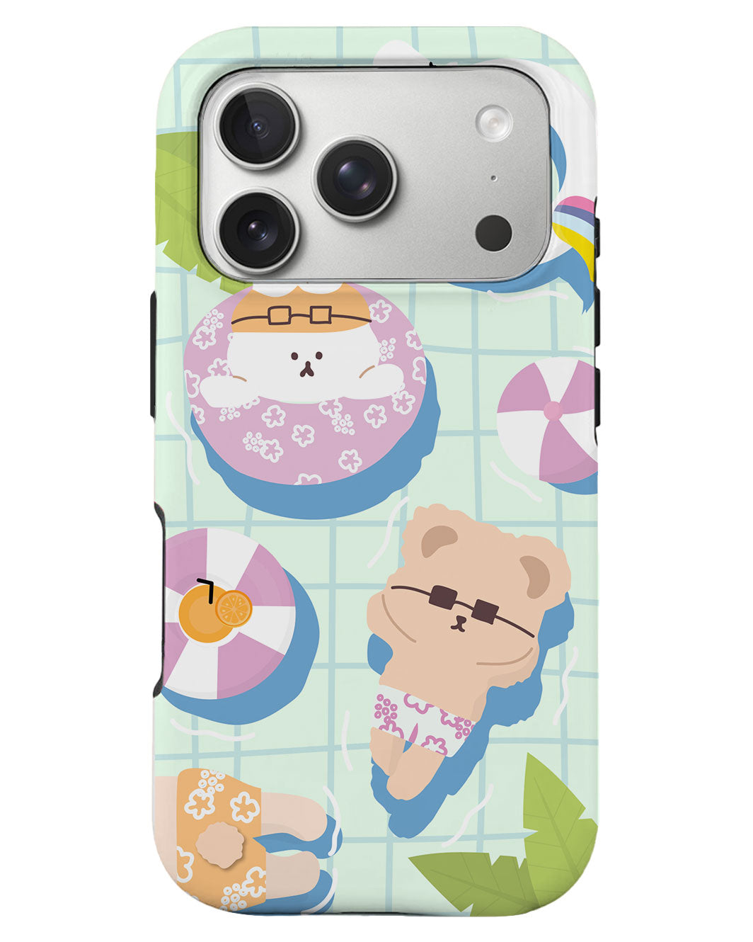 iPhone Rearguard Defender - สีชมพู Pool Party