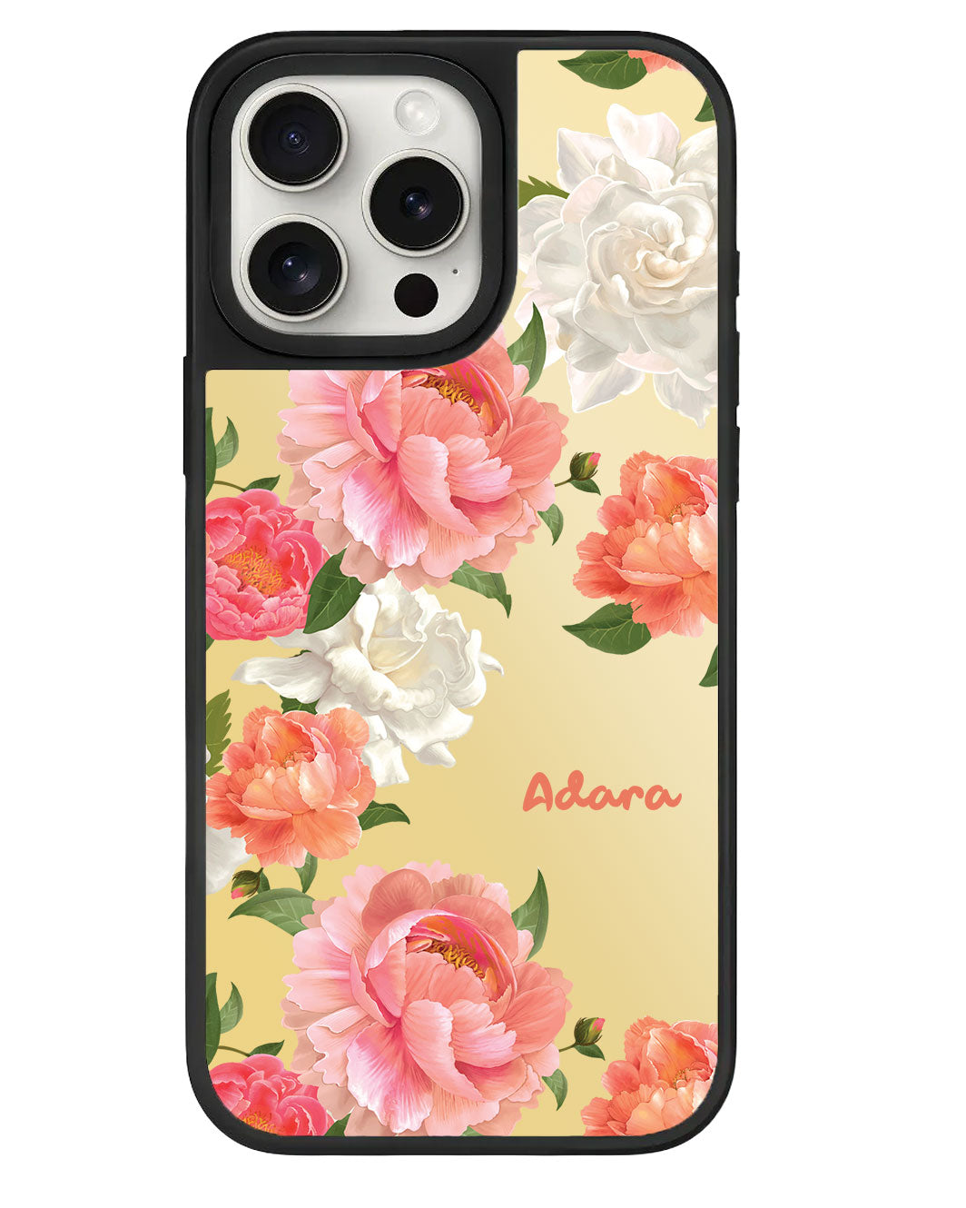 iPhone Mirror Grip - ดอกพีโอนีแห่งเดือนสิงหาคม