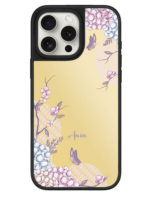 iPhone Mirror Grip - ลายดอกไม้บาติก