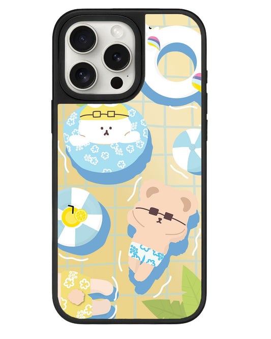 ที่จับกระจกสำหรับ iPhone - Pool Party Blue