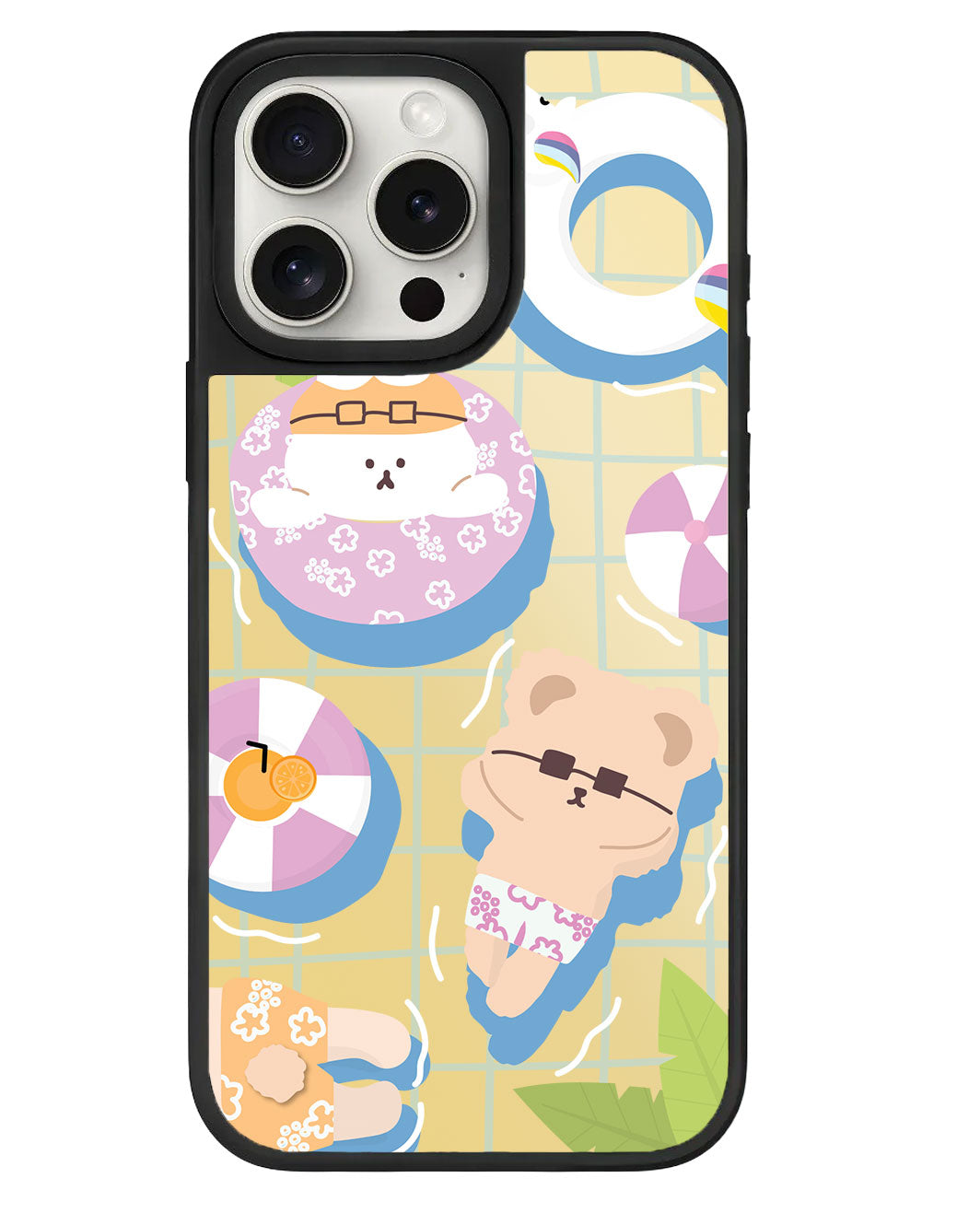 ที่จับกระจกสำหรับ iPhone - Pool Party Pink