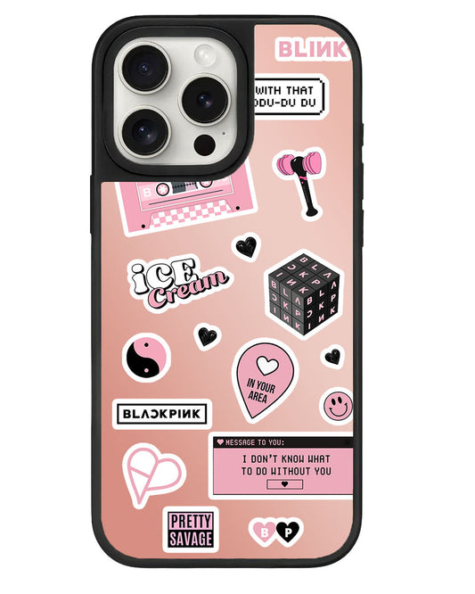 สติ๊กเกอร์ติดกระจก iPhone Mirror Grip - Blackpink