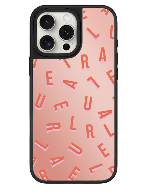 ที่จับกระจกสำหรับ iPhone - CUSTOM MONOGRAM 1.0 สี Coral