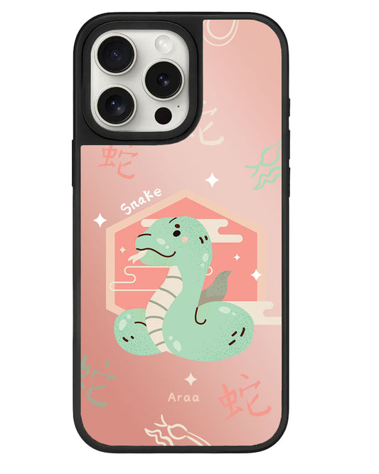 iPhone Mirror Grip - ลายงู (นักษัตรจีน / ชิโอ)