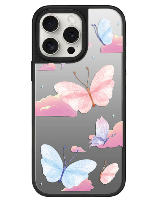 iPhone Mirror Grip - ลายผีเสื้อและเมฆ