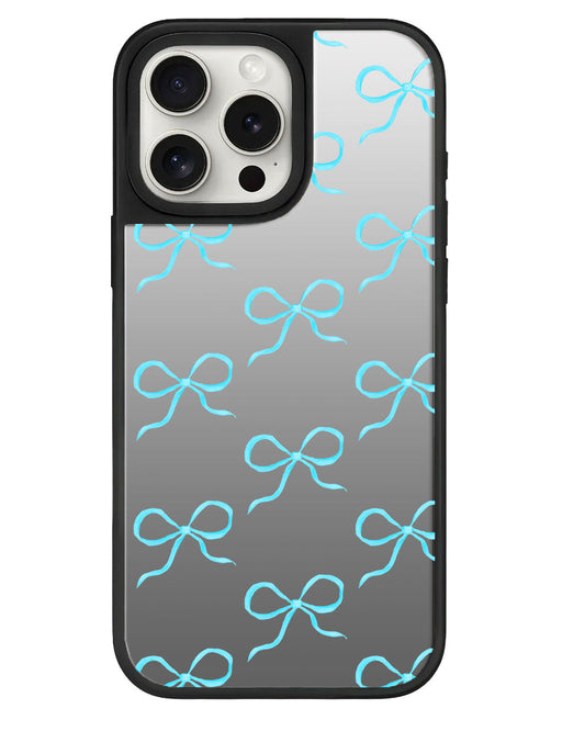 ที่จับกระจกสำหรับ iPhone - Coquette Blue Bow