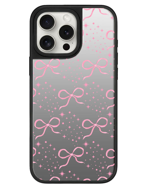 iPhone Mirror Grip - โบว์ระยิบระยับสไตล์ Coquette