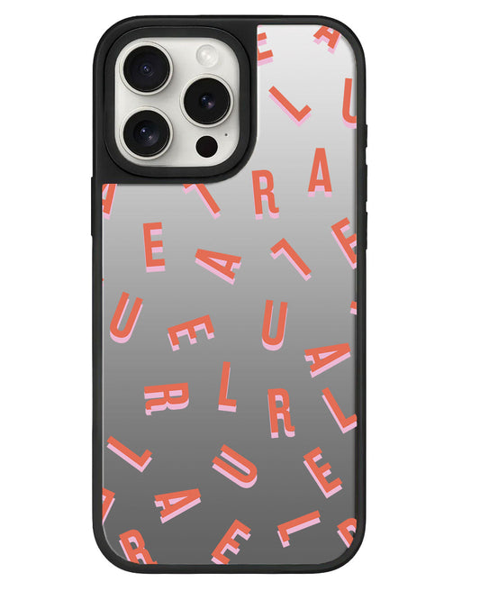 ที่จับกระจกสำหรับ iPhone - CUSTOM MONOGRAM 1.0 สี Coral