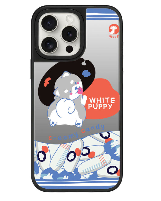 iPhone Mirror Grip - ลูกหมาสีขาว