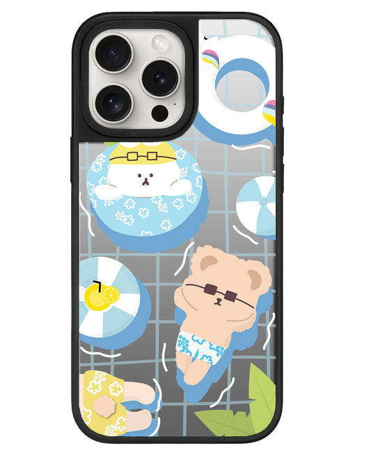 ที่จับกระจกสำหรับ iPhone - Pool Party Blue