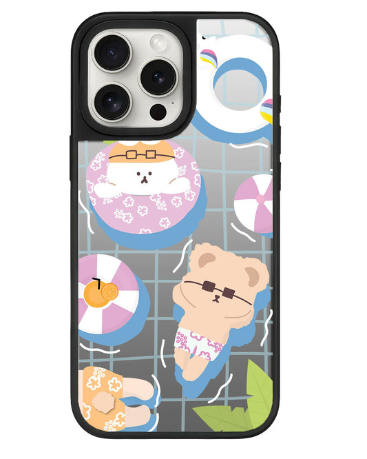 ที่จับกระจกสำหรับ iPhone - Pool Party Pink