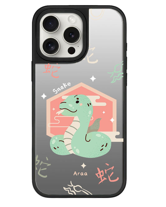 iPhone Mirror Grip - ลายงู (นักษัตรจีน / ชิโอ)