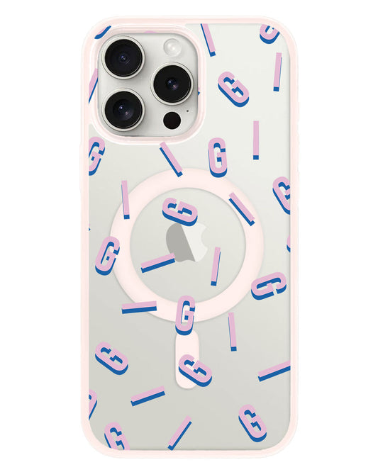 iPhone Rearguard Hybrid - กำหนดเอง Monogram 1.0 Cotton Candy