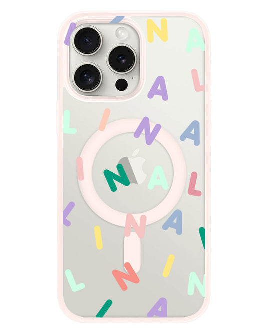 iPhone Rearguard Hybrid - กำหนดเอง Monogram 2.0 Rainbow