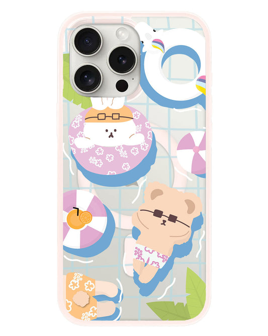 iPhone Rearguard Hybrid - สีชมพู Pool Party