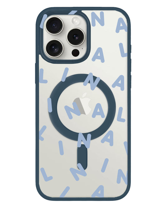 iPhone Rearguard Hybrid - CUSTOM Monogram 2.0 สีพาสเทลบลู