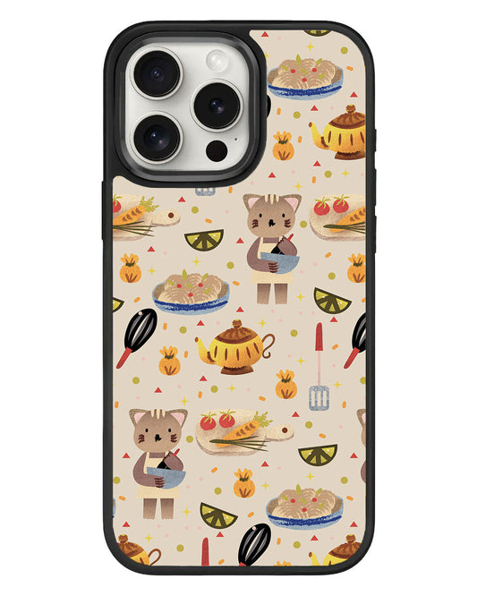เคส iPhone Standee Grip - แมวทำอาหาร