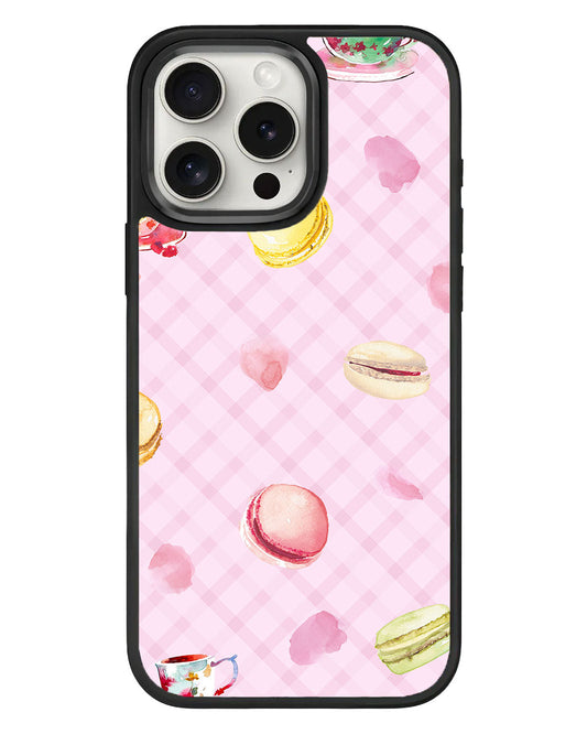 เคส iPhone Standee Grip - มาการองและถ้วยชา