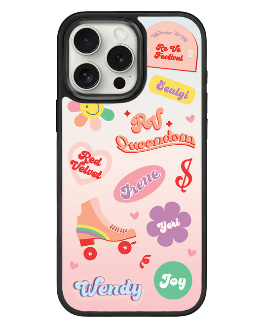 เคส iPhone Standee Grip - แพ็คสติกเกอร์กำมะหยี่สีแดง