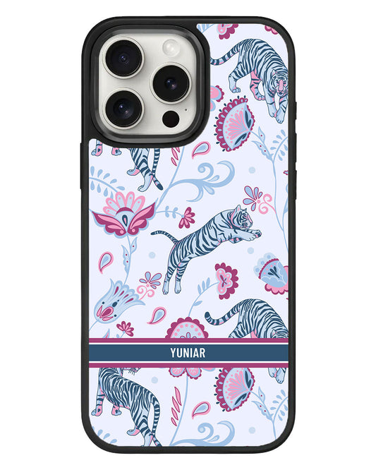 جراب iPhone Standee Grip - نمر وزهور 3.0