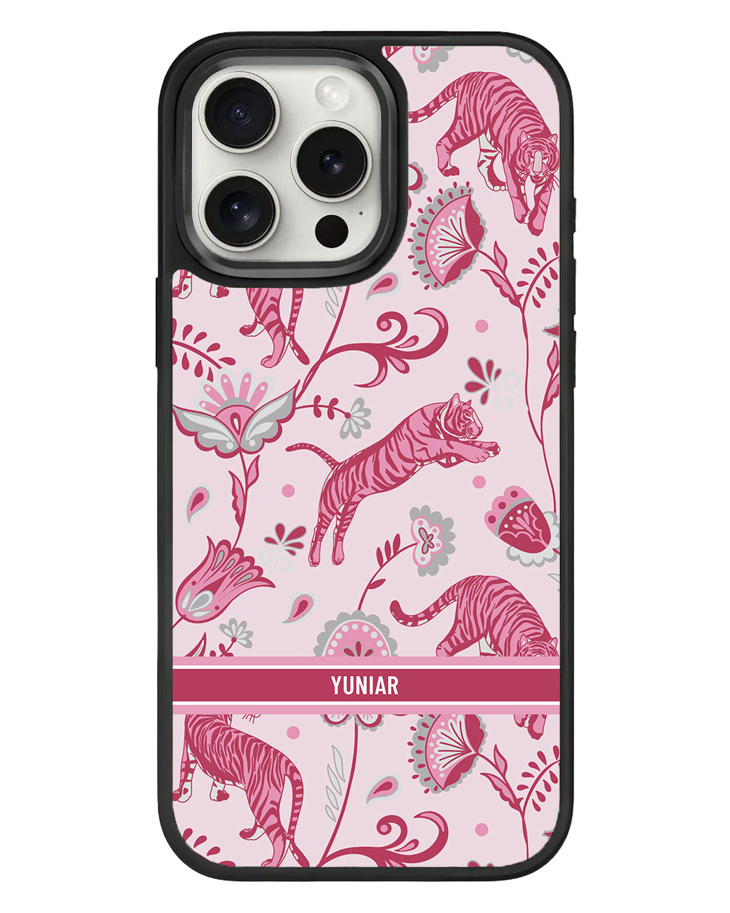 جراب iPhone Standee Grip - نمر وزهور 7.0
