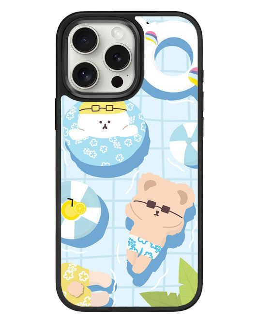 เคส iPhone Standee Grip - สี Poodle Party Blue
