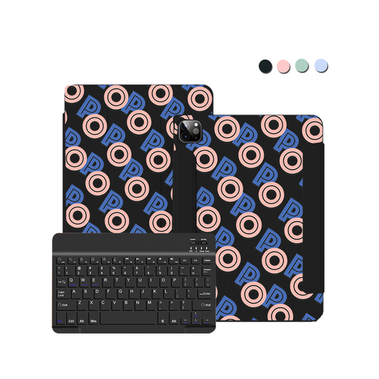 ฝาพับคีย์บอร์ดไร้สายสำหรับ iPad / Android Tab - Initial Monogram 1.0