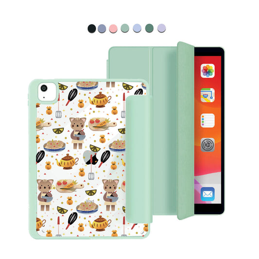 ฝาพับอะคริลิกสำหรับ iPad - Cooking Cat