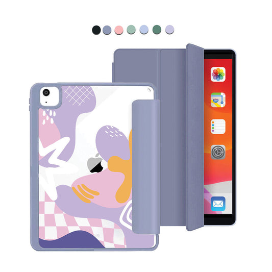 ฝาพับอะคริลิกสำหรับ iPad - ดอกไม้สไตล์ Abstract 4.0