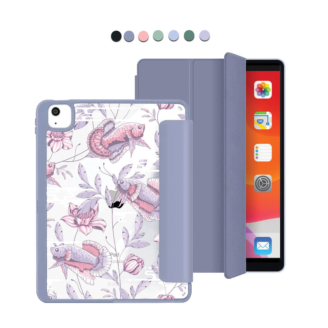 ฝาพับอะคริลิกสำหรับ iPad - ลายปลาและดอกไม้ 1.0