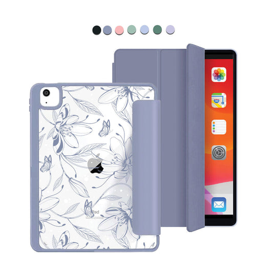 ฝาพับอะคริลิกสำหรับ iPad - Sketchy Flower &amp; Butterfly 2.0