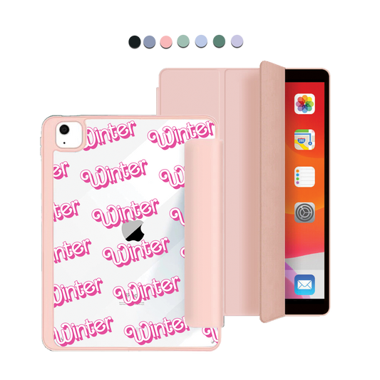 ฝาพับอะคริลิกสำหรับ iPad - ลายโมโนแกรมบาร์บี้