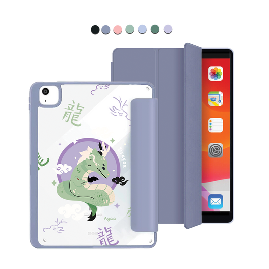 ฝาพับอะคริลิกสำหรับ iPad - ลายมังกร (นักษัตรจีน / ชิโอ)