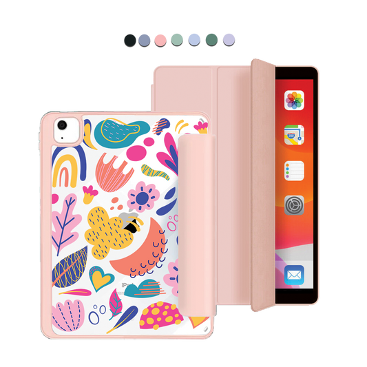 ฝาพับอะคริลิกสำหรับ iPad - ลายดอกไม้