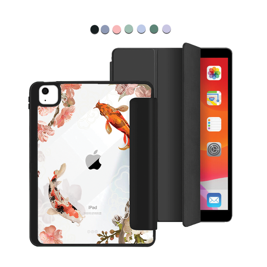 ฝาพับอะครีลิคสำหรับ iPad - ภาพวาดสีน้ำมัน ปลาคาร์ป