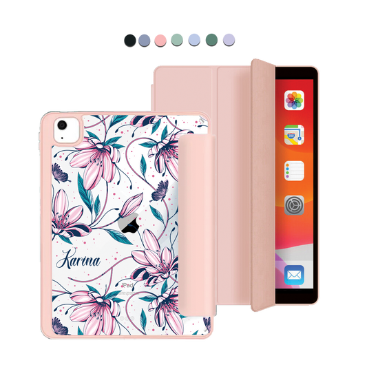 ฝาพับอะคริลิกสำหรับ iPad - ดอกทิวลิปสีชมพู