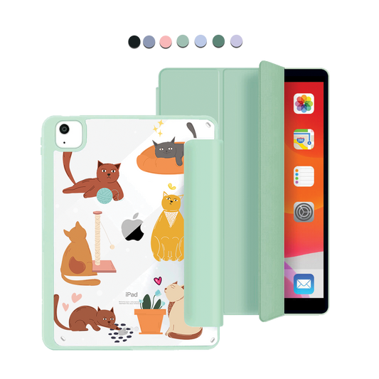 ฝาพับอะคริลิกสำหรับ iPad - ลายแมวขี้เล่น 1.0