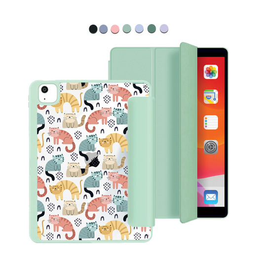 ฝาพับอะคริลิกสำหรับ iPad - Rainbow Meow 1.0