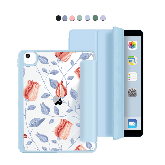 ฝาพับอะคริลิกสำหรับ iPad - ดอกทิวลิปสีแดง